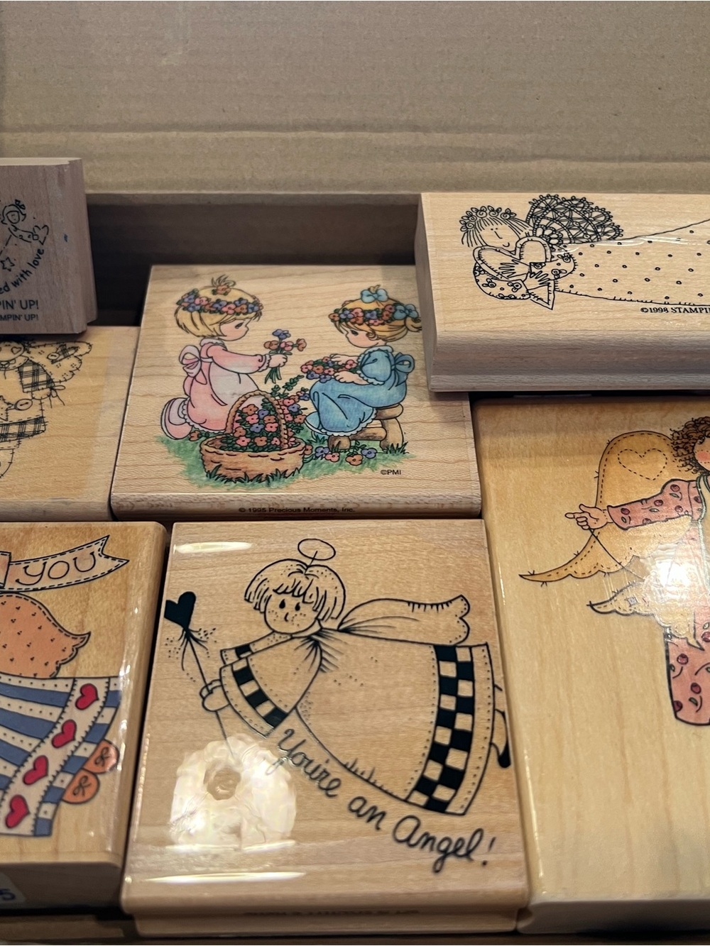 Stampin' Up! Wooden Angel Stamp Set –  very good condition